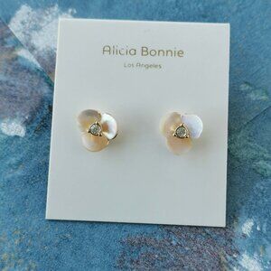 Alicia Bonnie Shimmer Gold Reversible Earrings